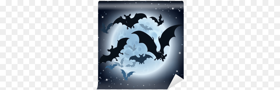 Bats And Full Moon Halloween Background Bats, Dragon Png