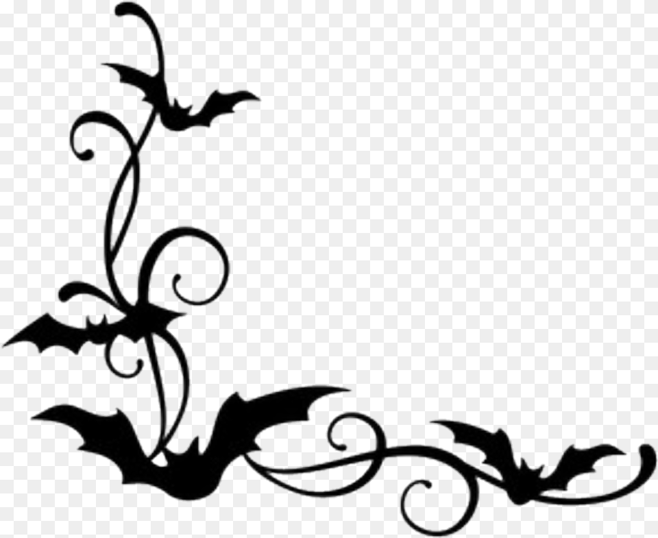 Bats Borders Halloween Bat Border Clipart, Art, Floral Design, Graphics, Pattern Png Image