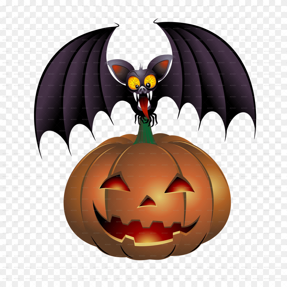 Bats Cartoon Image Halloween Animated Pumpkin, Festival Free Png