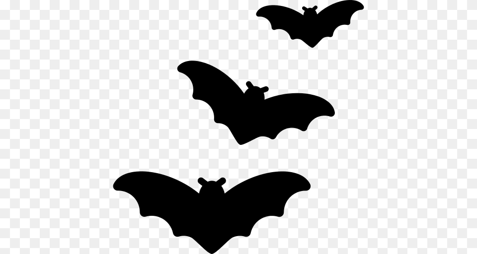 Bats Icon, Gray Png Image