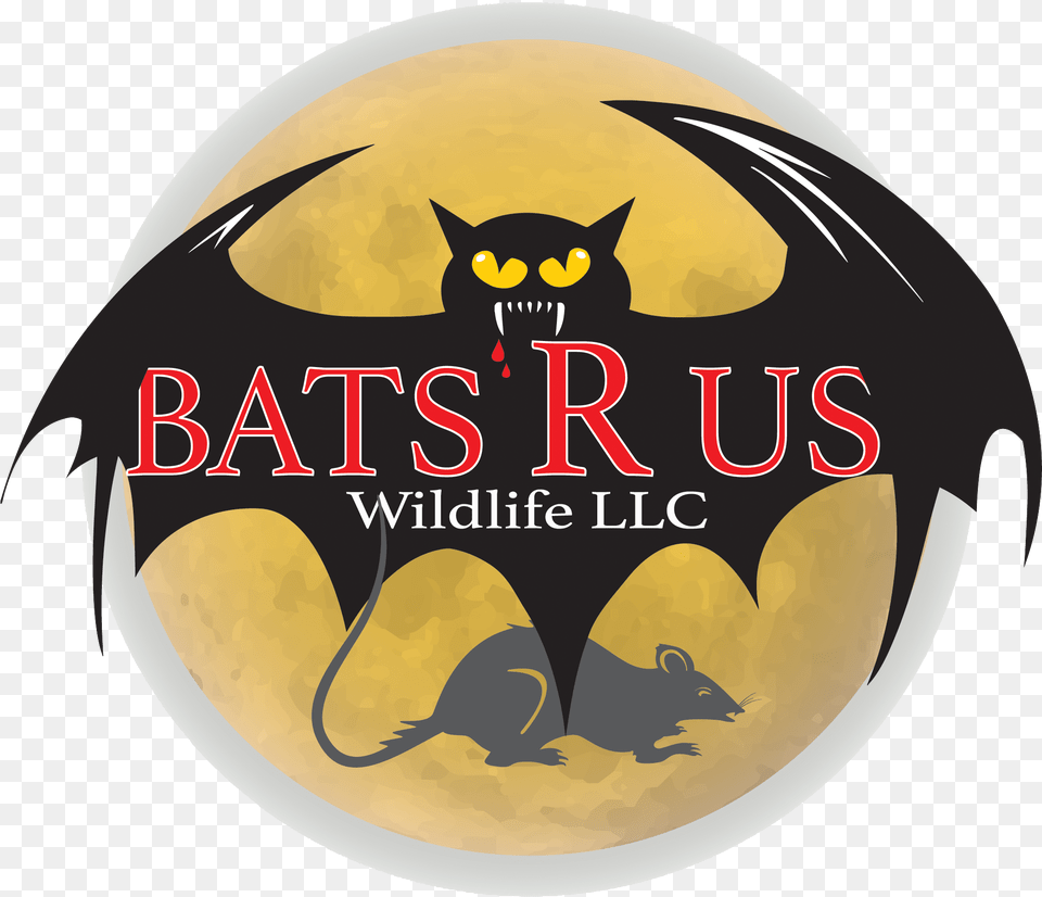 Bats R Us Wildlife Removal Specialist Llc Emblem, Logo, Symbol, Animal, Mammal Free Png