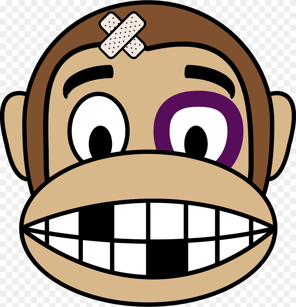 Battered Monkey Face Clipart, Head, Person, Ammunition, Grenade Free Png Download