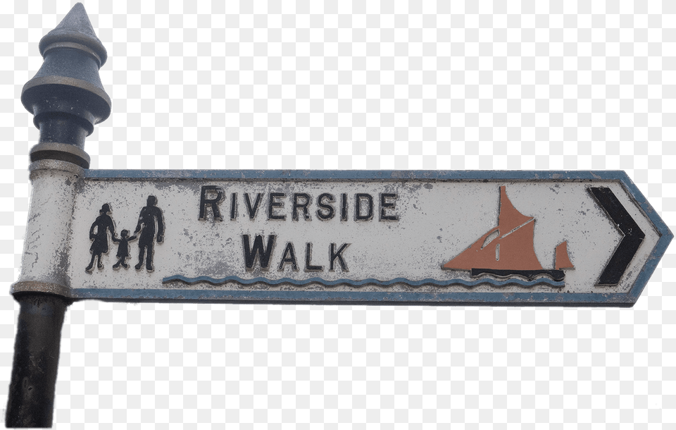 Battersea Riverside Walk Sign Near The River Thames, Symbol, Person, Road Sign Free Png