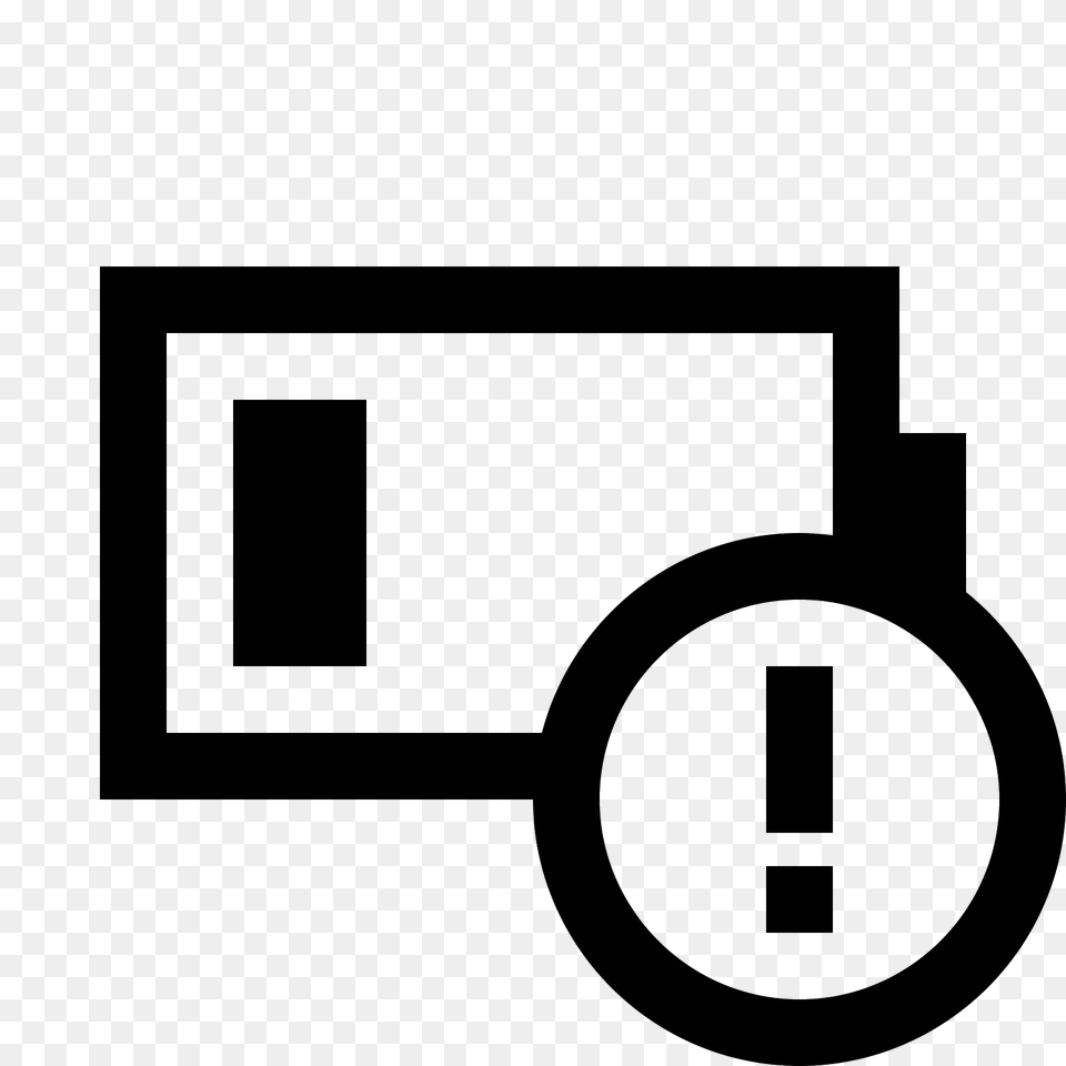 Battery Alert Icon, Gray Png