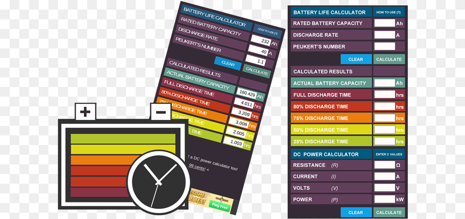 Battery Calculator About Graphic Design, Advertisement, Poster, Computer Hardware, Electronics Png