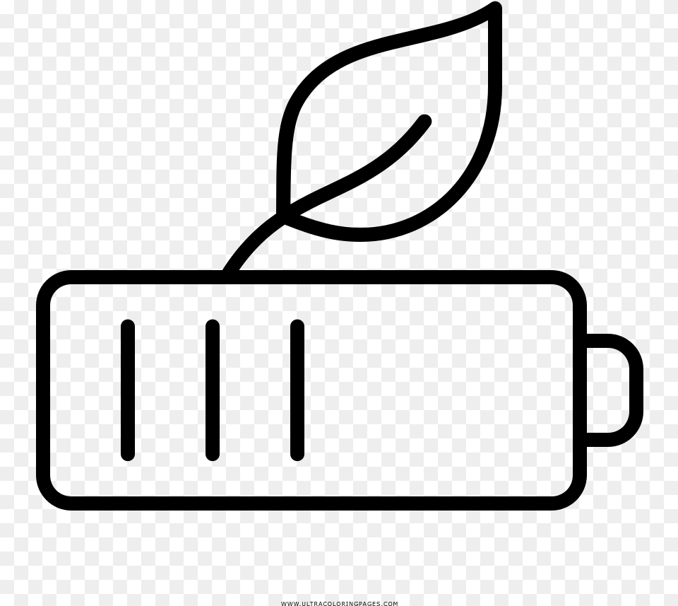 Battery Clipart Coloring, Gray Png