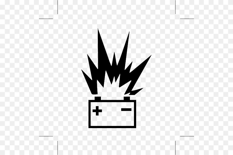 Battery Exploding Icon, Stencil Free Png Download