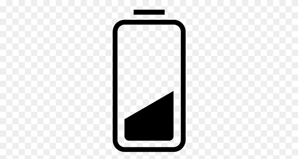 Battery Low Icon, Gray Free Transparent Png