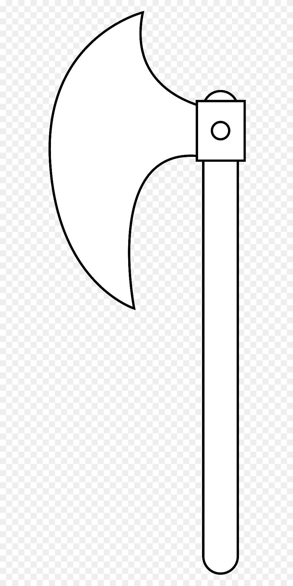 Battle Axe Outline Clipart, Weapon, Device, Tool Free Png Download