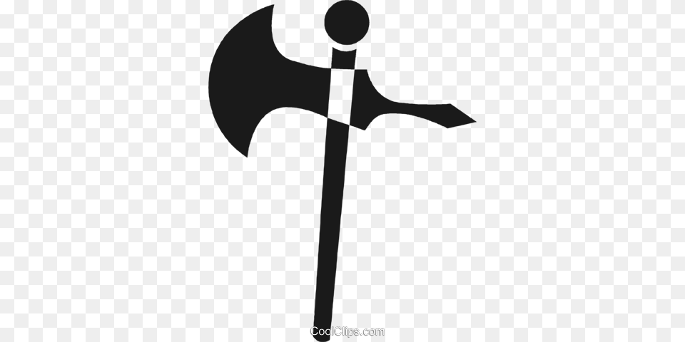 Battle Axe Royalty Vector Clip Art Illustration, Cross, Symbol, Device, Weapon Free Transparent Png