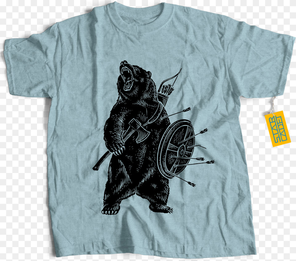 Battle Bear Redux Battle Bear, Clothing, T-shirt, Animal, Mammal Free Png