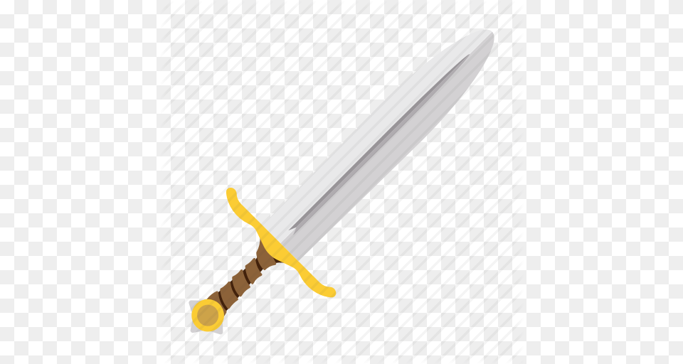 Battle Cartoon Medieval Military Steel Sword Weapon Icon, Blade, Dagger, Knife Free Transparent Png