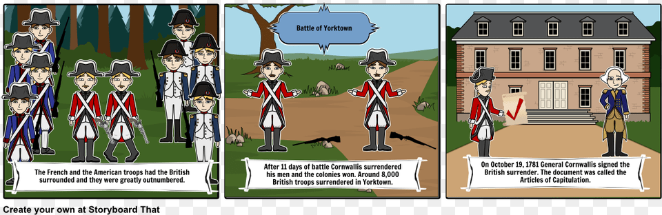 Battle Clipart Yorktown Surrender Battle Of Yorktown Cartoon, Book, Comics, Publication, Person Png Image