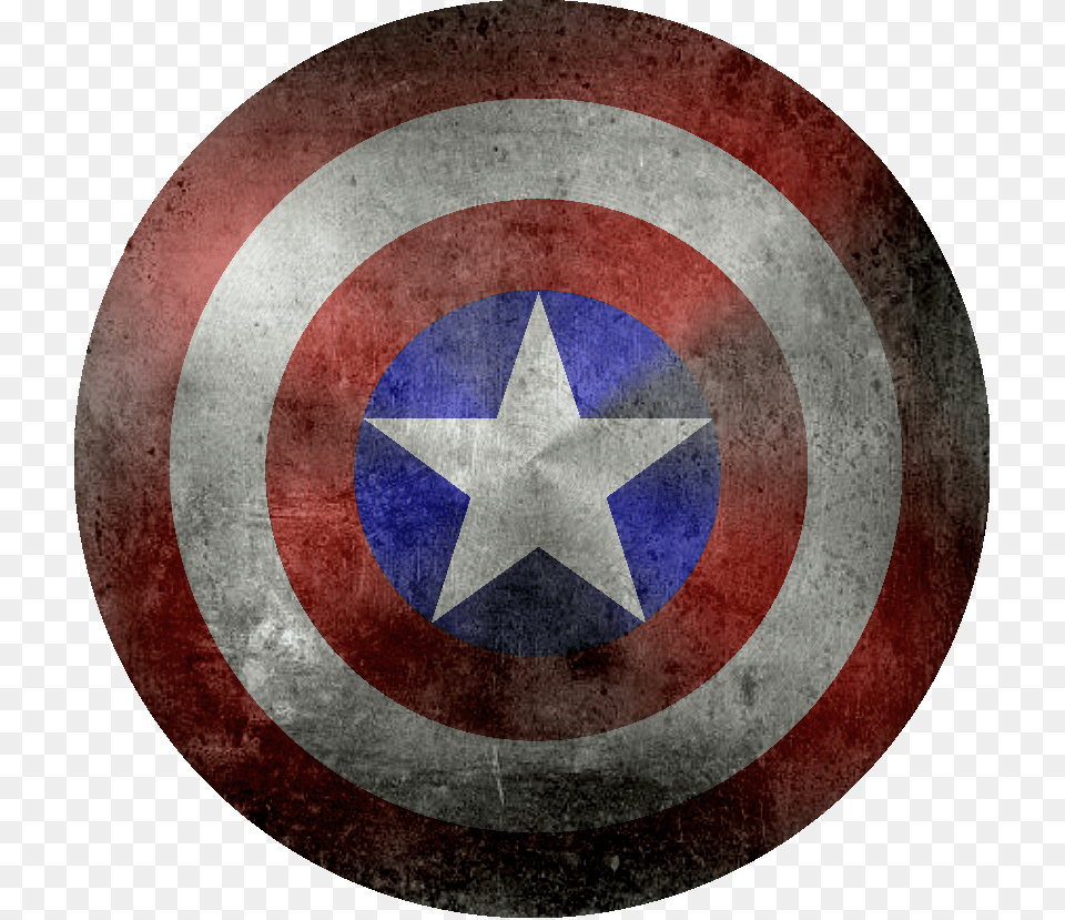 Battle Damaged Captain America Shield By Kalel7 Captain America Shield Texture, Armor, Road Sign, Sign, Symbol Png