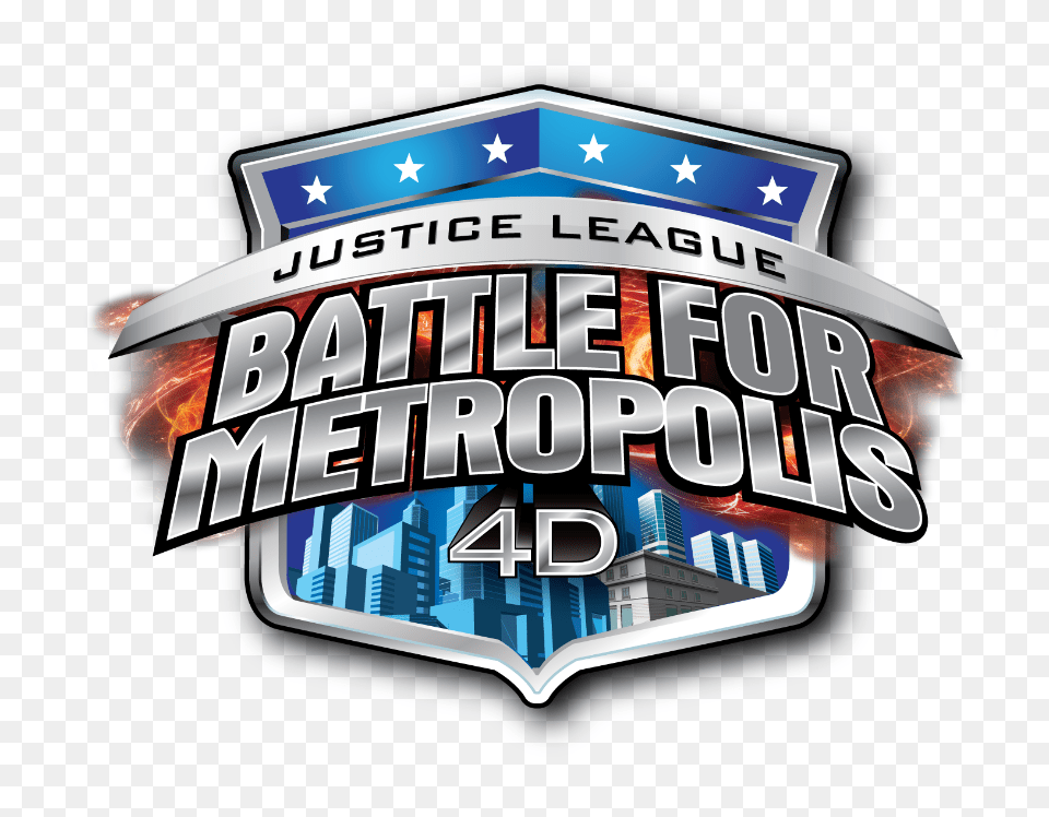Battle For Metropolis Justice League Six Flags Logo, Badge, Emblem, Symbol, First Aid Free Transparent Png