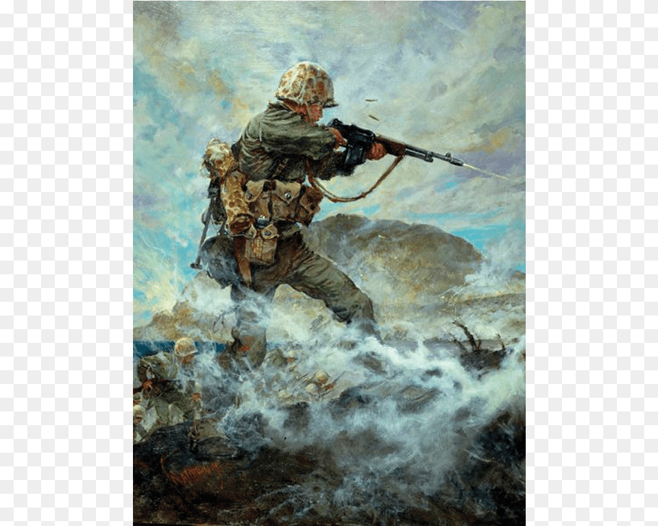 Battle Of Iwo Jima Art, Firearm, Gun, Rifle, Weapon Free Png