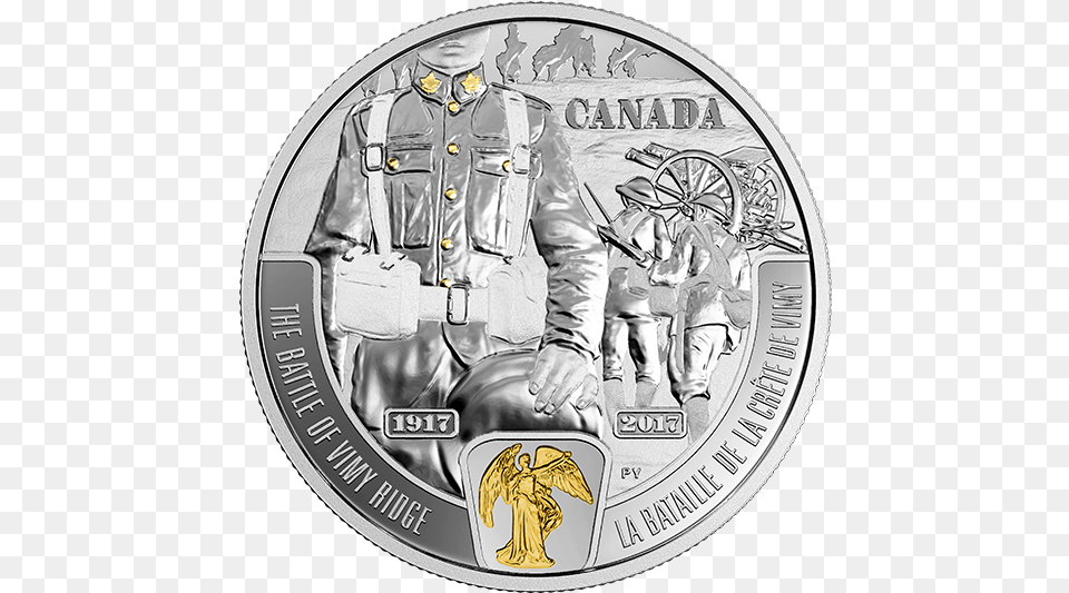 Battle Of Vimy Ridge 1 Oz Pure Silver Selectively Gold, Person, Man, Male, Adult Png Image