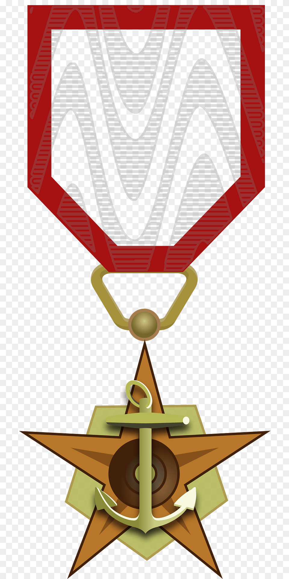 Battle Ship Medal Clipart, Symbol, Dynamite, Weapon, Emblem Png Image