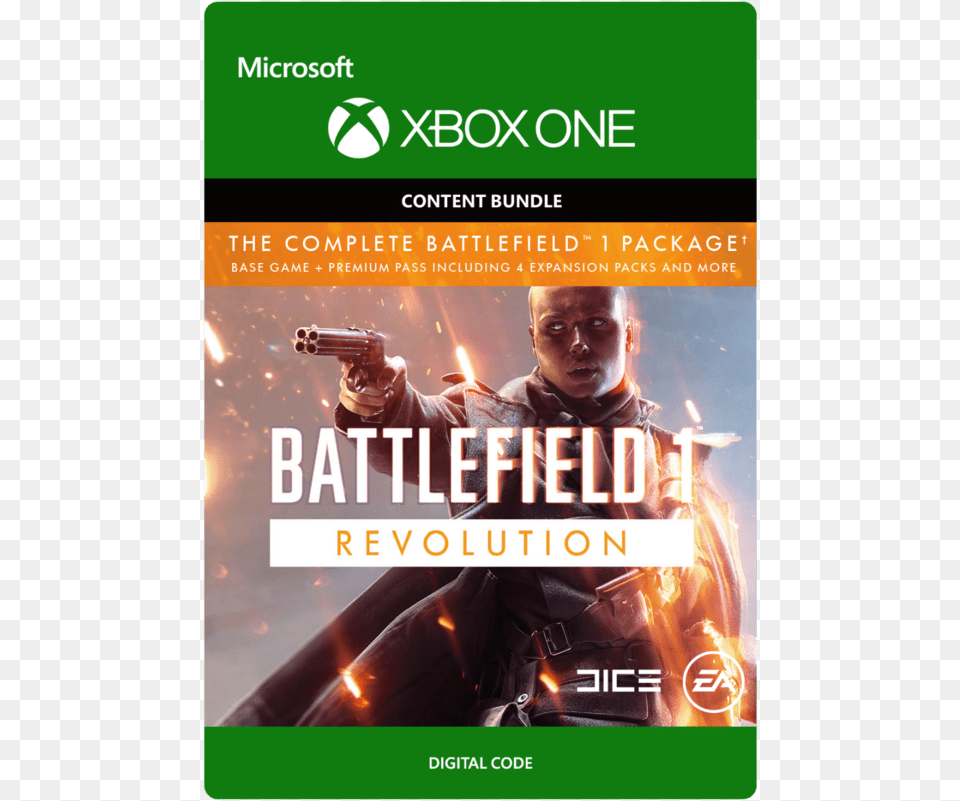 Battlefield 1 Revolution Battlefield 1 Revolution Xbox One Key, Advertisement, Poster, Adult, Person Free Png