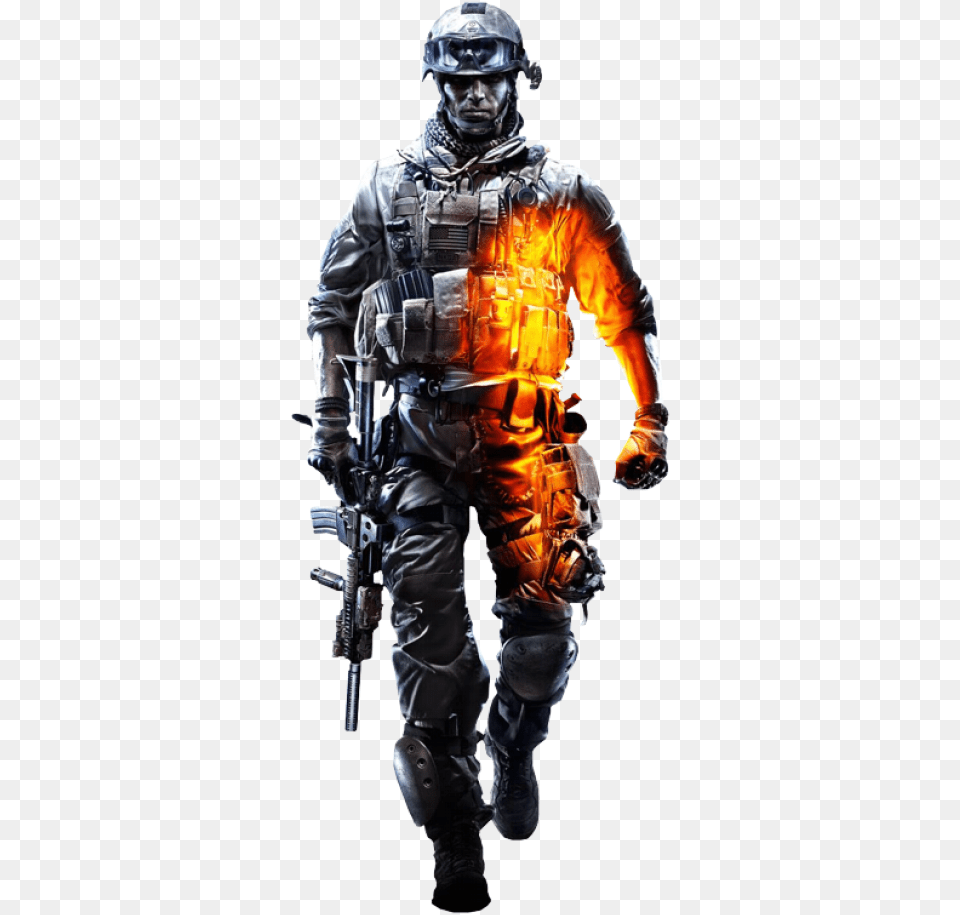 Battlefield 3 Soldier, Adult, Male, Man, Person Free Png
