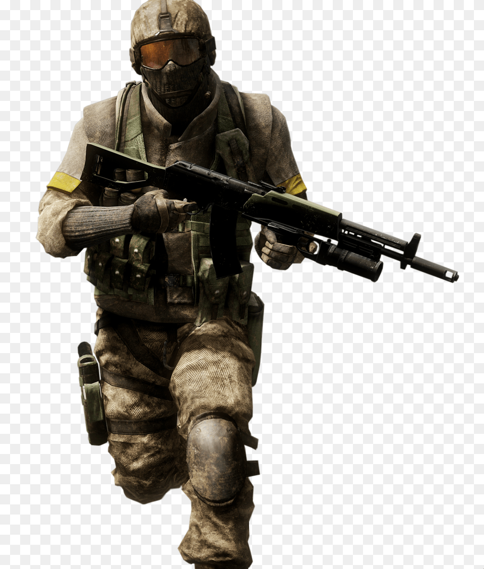 Battlefield, Weapon, Gun, Helmet, Person Free Png