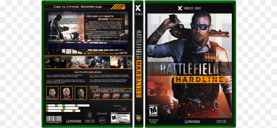 Battlefield Hardline Cover Xbox, Accessories, Sunglasses, Advertisement, Poster Free Png