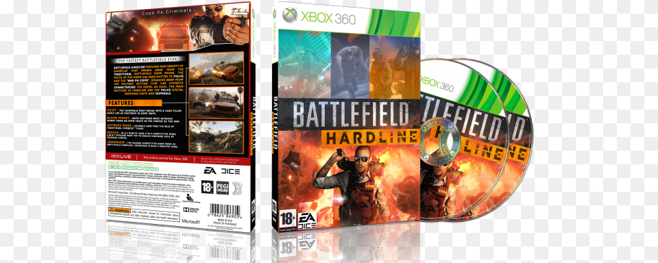 Battlefield Hardline Xbox 360 Box Art Battlefield Hardline, Advertisement, Poster, Adult, Person Free Transparent Png