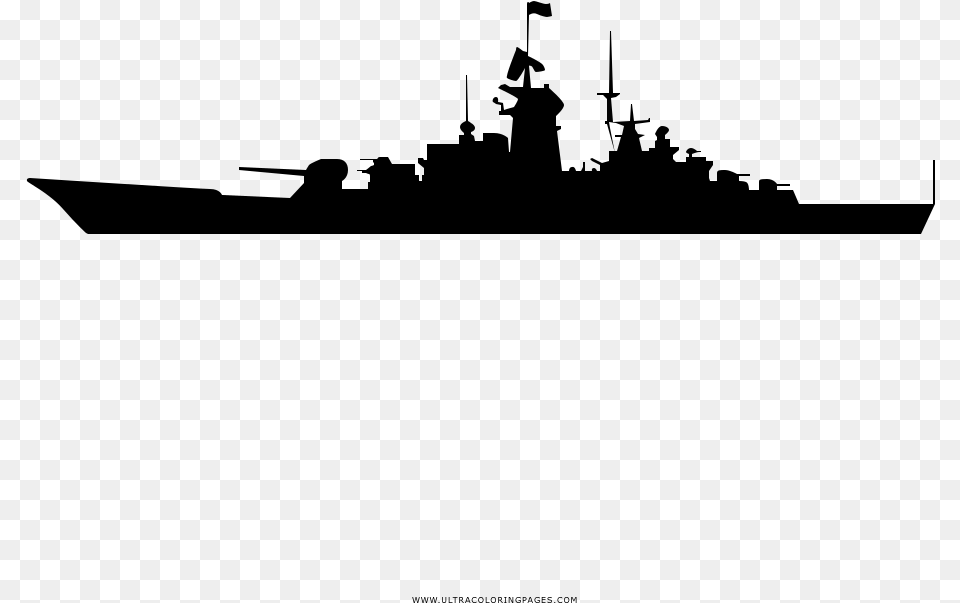 Battleship Coloring, Gray Png