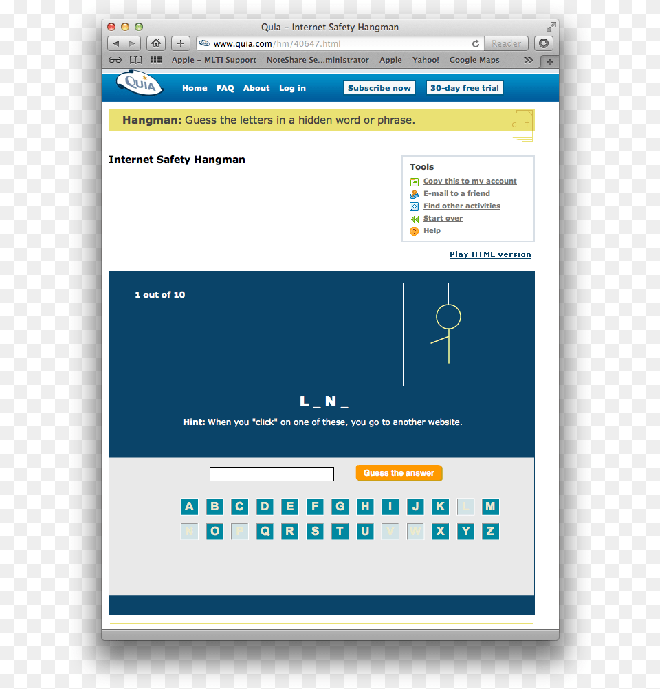 Battleship Hangman Quia, File, Text, Webpage Free Png Download