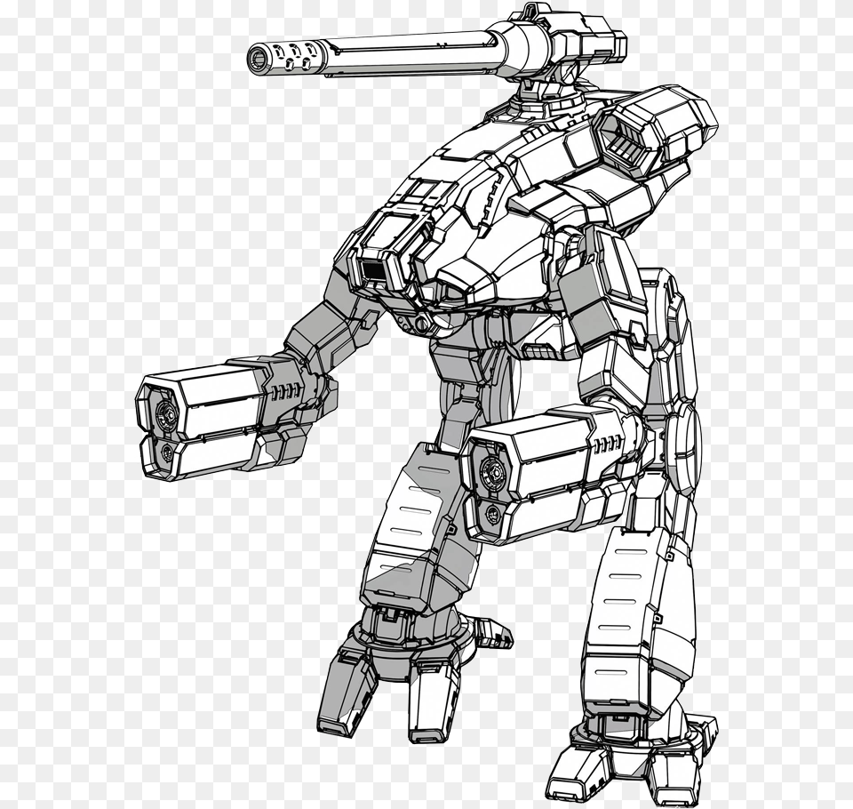 Battletech Mech Coloring Pages, Robot, People, Person Free Png Download