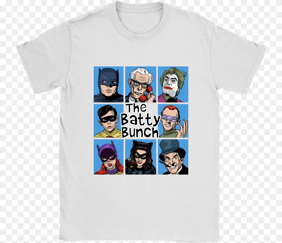 Batty Bunch T Shirt, Adult, T-shirt, Person, Woman Png