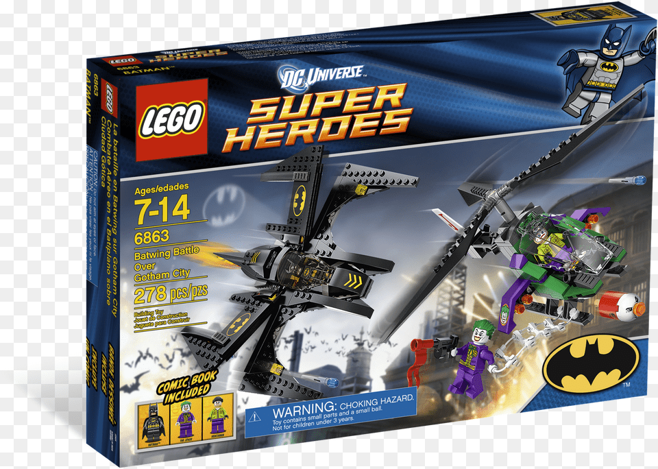 Batwing Battle Over Gotham City Lego Super Heroes Batwing Battle Over Gotham, Person, Aircraft, Airplane, Transportation Free Png