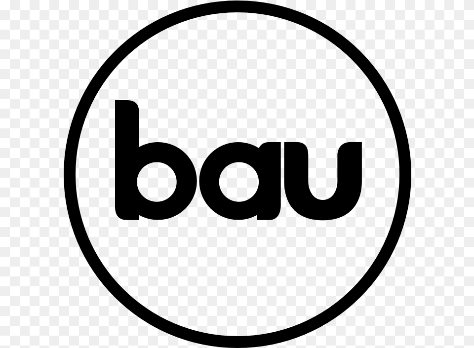 Bau Logo In Black With Black Oval Border Bau Icon, Gray Png Image
