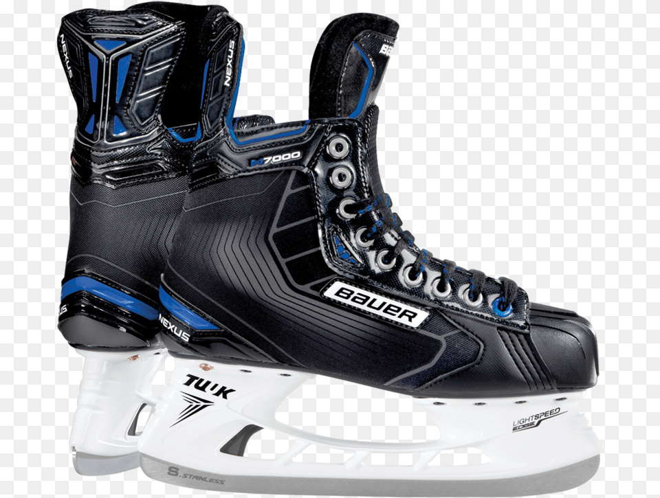 Bauer N7000 Skate Ice Hockey Skates, Clothing, Footwear, Shoe, Sneaker Png Image
