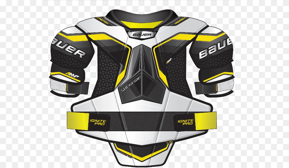 Bauer Supreme Ignite Pro Shoulder Pads Lacrosse Protective Gear, Clothing, Shirt, Coat, Jacket Free Transparent Png