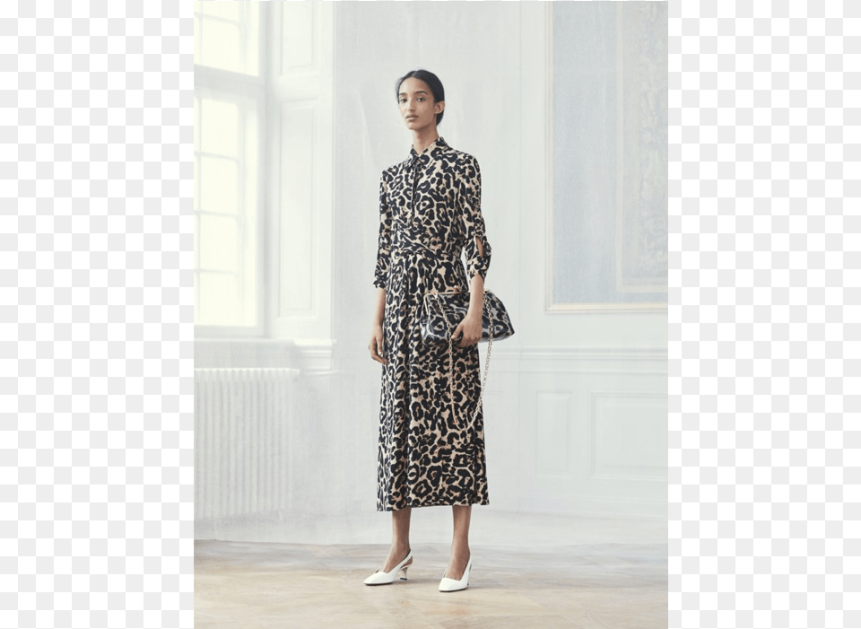 Baum Und Pferdgarten Alham Leopard Print Dress Baum Und Pferdgarten Alham, Clothing, Coat, Fashion, Robe Free Png Download