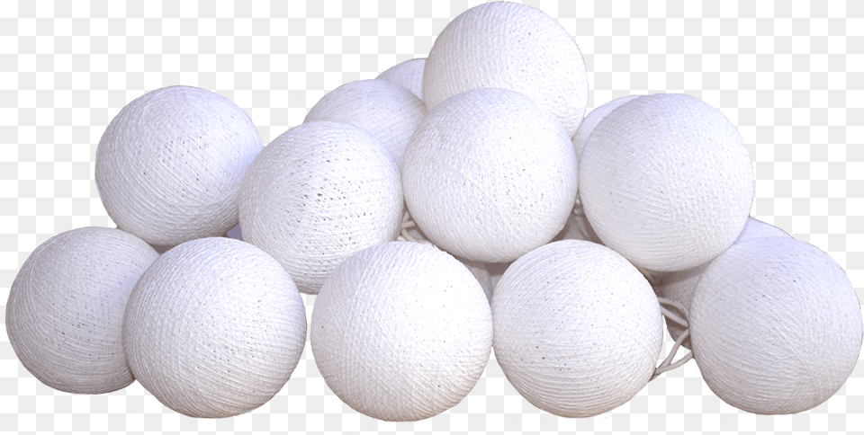 Baumwoll Kugellichterkette Schnee Weiss Cotton Ball Egg, Food, Sphere Free Transparent Png
