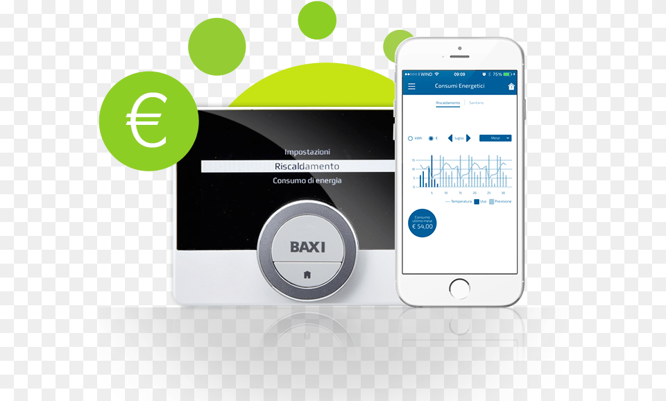 Baxi Mago The Chronothermostat That Will Simplify Your Programmable Thermostat, Electronics, Mobile Phone, Phone, Ipod Png