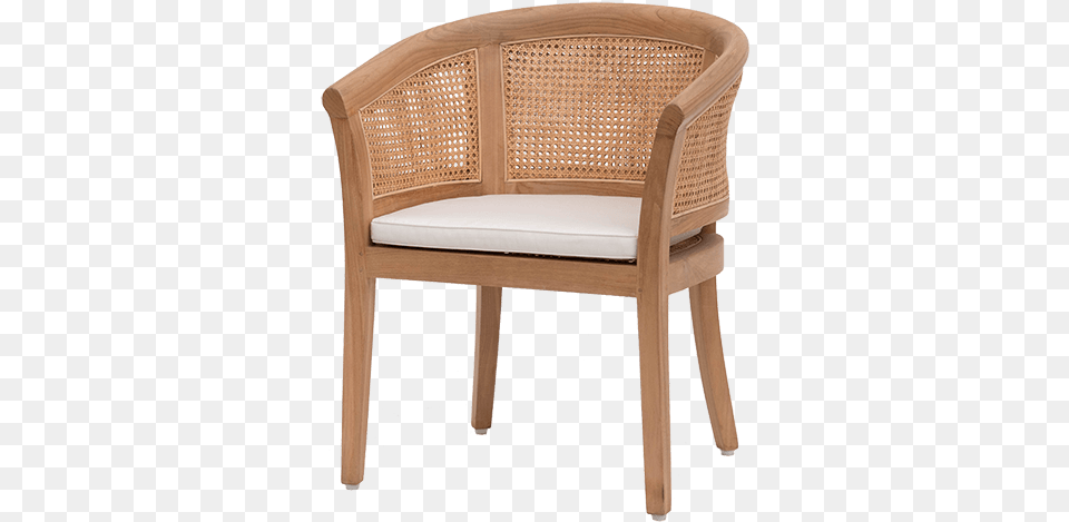 Baxter Armchair Natural Teak Rattan Indoor Comfortable Rattan Natural Chair, Furniture Png