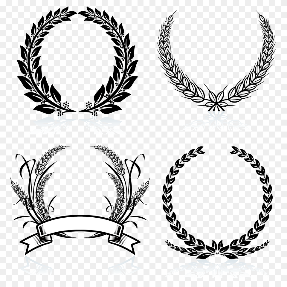 Bay Clipart Black And White Clip Art Images, Stencil, Accessories, Plant, Jewelry Free Png Download