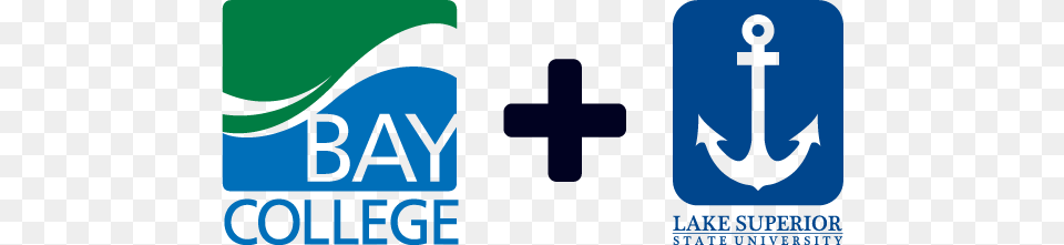 Bay College Plus Lake Superior State Logo Bay De Noc Community College, Electronics, Hardware, Cross, Symbol Free Transparent Png