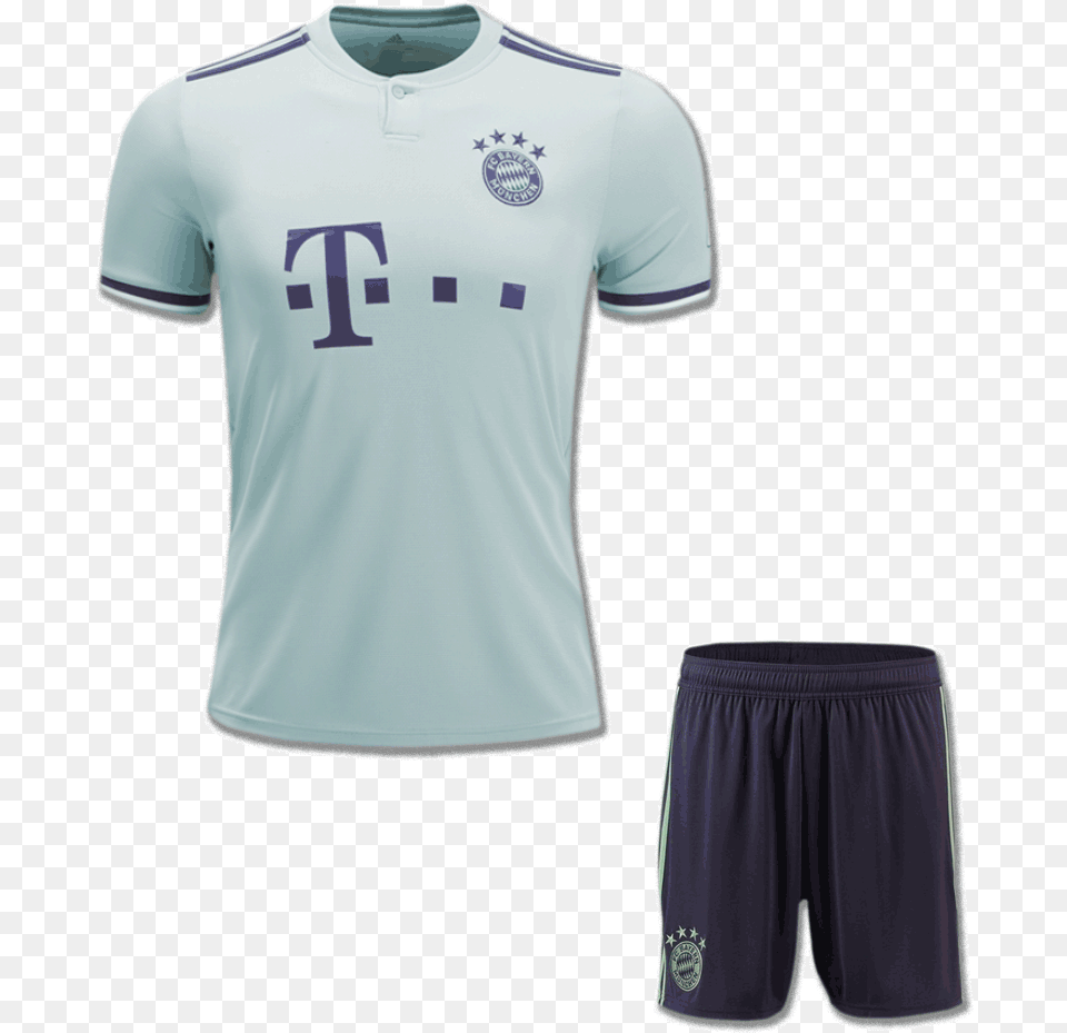 Bayern Munich Football Jersey And Shorts Away 18 Bayern Munich Kit To 2019, Clothing, Shirt, T-shirt Png Image