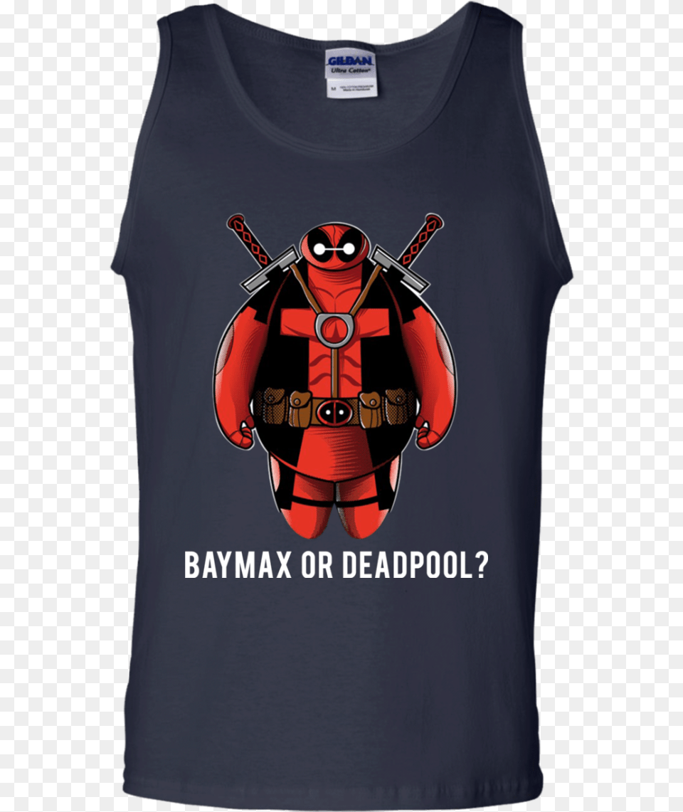 Baymax Or Deadpool Tank Top Supernatural T Shirt Carry On My Wayward Son, Clothing, T-shirt, Person, Tank Top Free Png Download