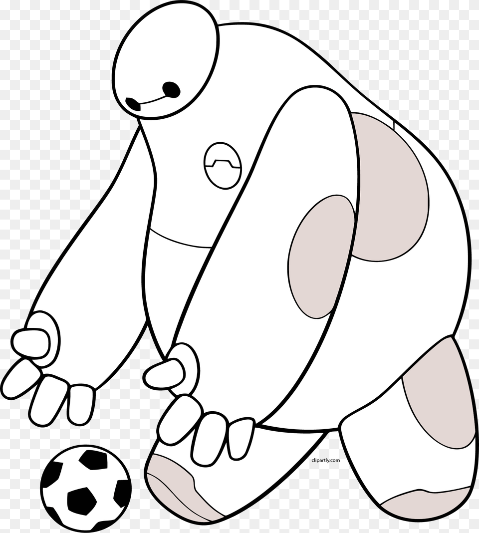 Baymax Soccer Ball Clipart Baymax Soccer Ball Sketch, Football, Sport, Soccer Ball, Ammunition Free Png Download