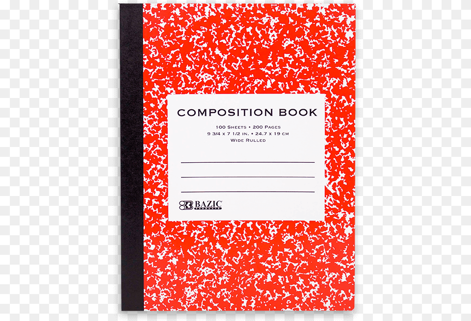 Bazic Black Marble Composition Book, Paper, Text, Envelope, Mail Free Png Download