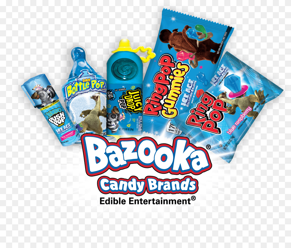 Bazooka Candy Brands Ice Age Collision Course Candy, Food, Sweets, Person, Can Free Png Download