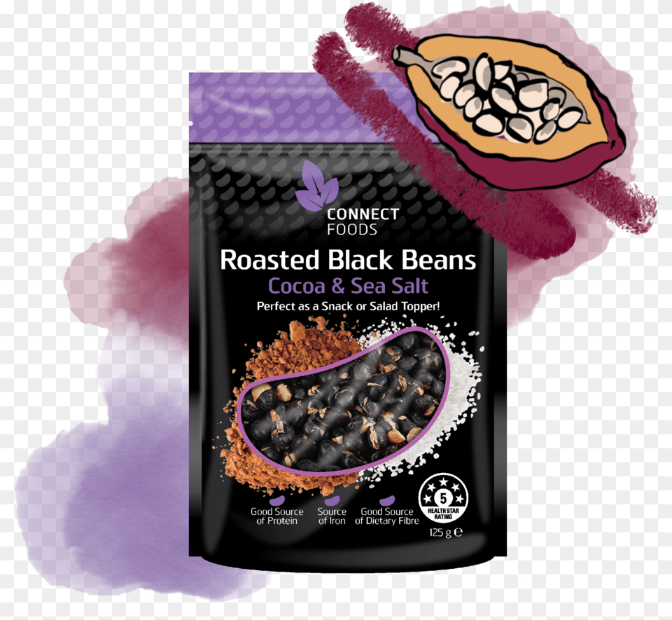 Bbccss Roasted Black Beans Snack, Advertisement, Poster, Food, Produce Free Png
