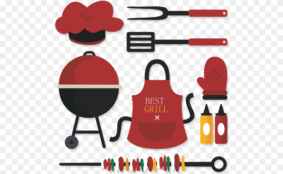 Bbq Clipart Food Illustration Bbq, Dynamite, Weapon, Cutlery, Cooking Free Png