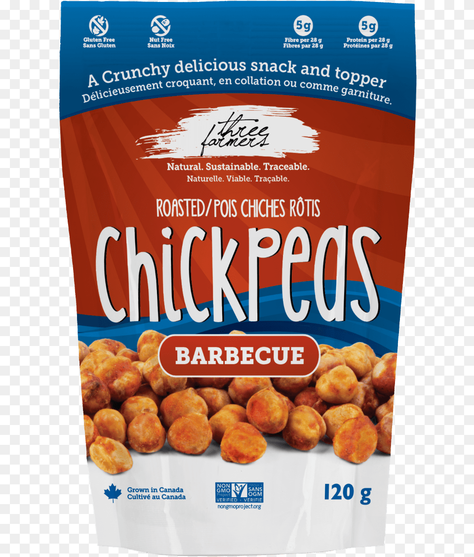 Bbq Flavoured Chickpea Roasted Chickpeas Three Farmers, Food, Fried Chicken, Nuggets Png