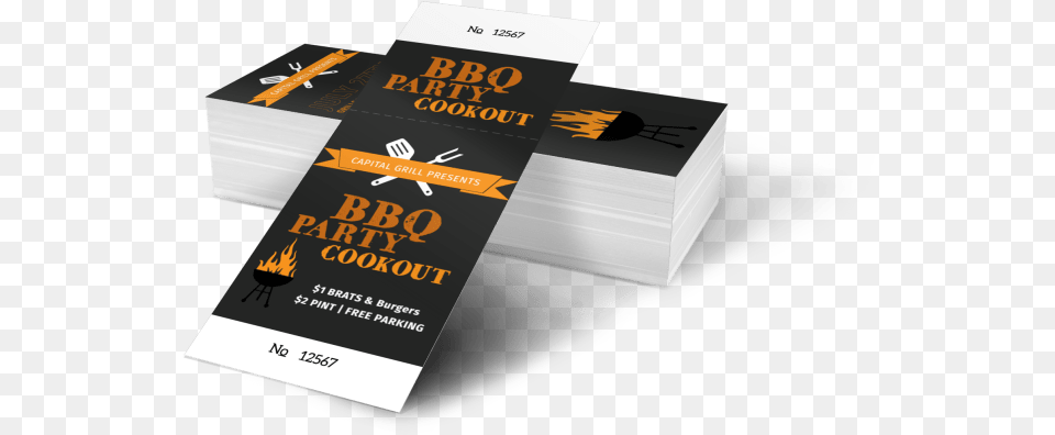 Bbq Party Cookout Ticket Template Preview Downloadable Halloween Ticket Template, Advertisement, Paper, Poster, Text Free Png Download
